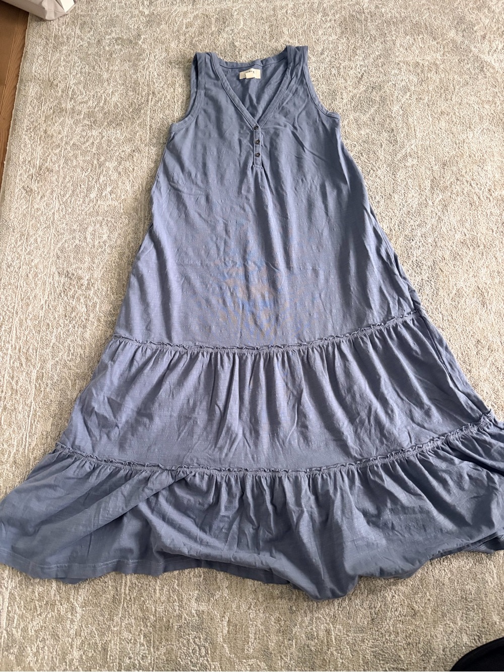 Pact Organic Cotton Tiered Maxi Dress